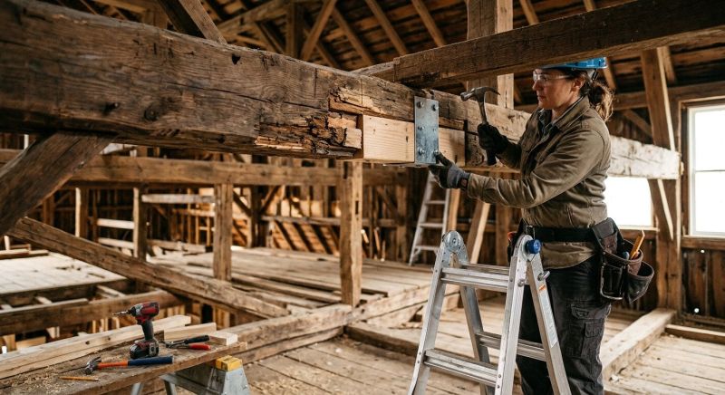 Barn Beam Replacement in Wilmington, NC