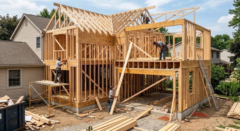 House Addition Framing in Conroe, TX