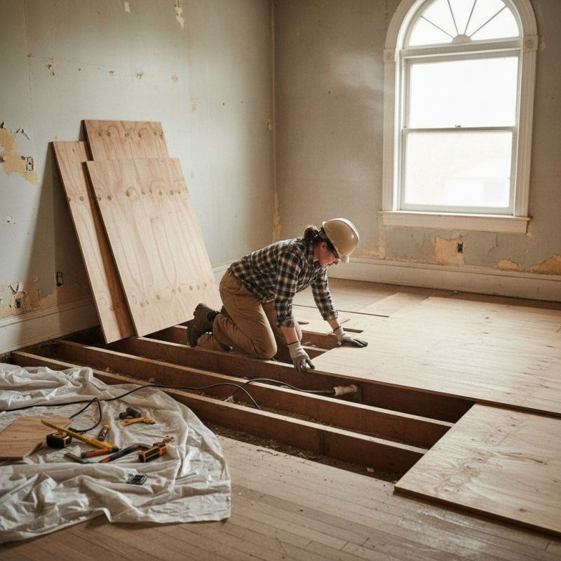 Plywood Subfloor Repair in Kansas City, KS